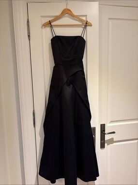Morgan & Co. Black Satin Evening Gown